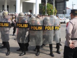 Pimpin Latihan Peleton Dalmas, Ini Pesan Kapolres Tegal Kota Jelang May Day