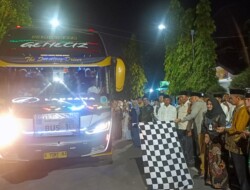 Dilepas Walikota, Polisi Amankan dan Kawal Keberangkatan Jamaah Calon Haji Kota Tegal Tahun 1446 H