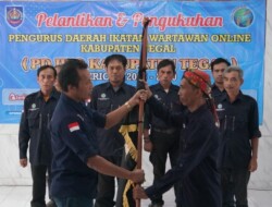 PD IWO Kabupaten Tegal Resmi Dilantik, Sholeh: Komitmen Tingkatkan Kualitas Wartawan Online