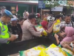 Polres Tegal Gelar Gerakan Pangan Murah, Warga Serbu Beras Harga Terjangkau di Pasar Jatilaba