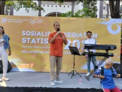 Kepala BPS Kota Semarang Rudi Cahyono Gaungkan Semangat “Mencatat Indonesia” di CFD Simpang Lima Bersama EO Caraka